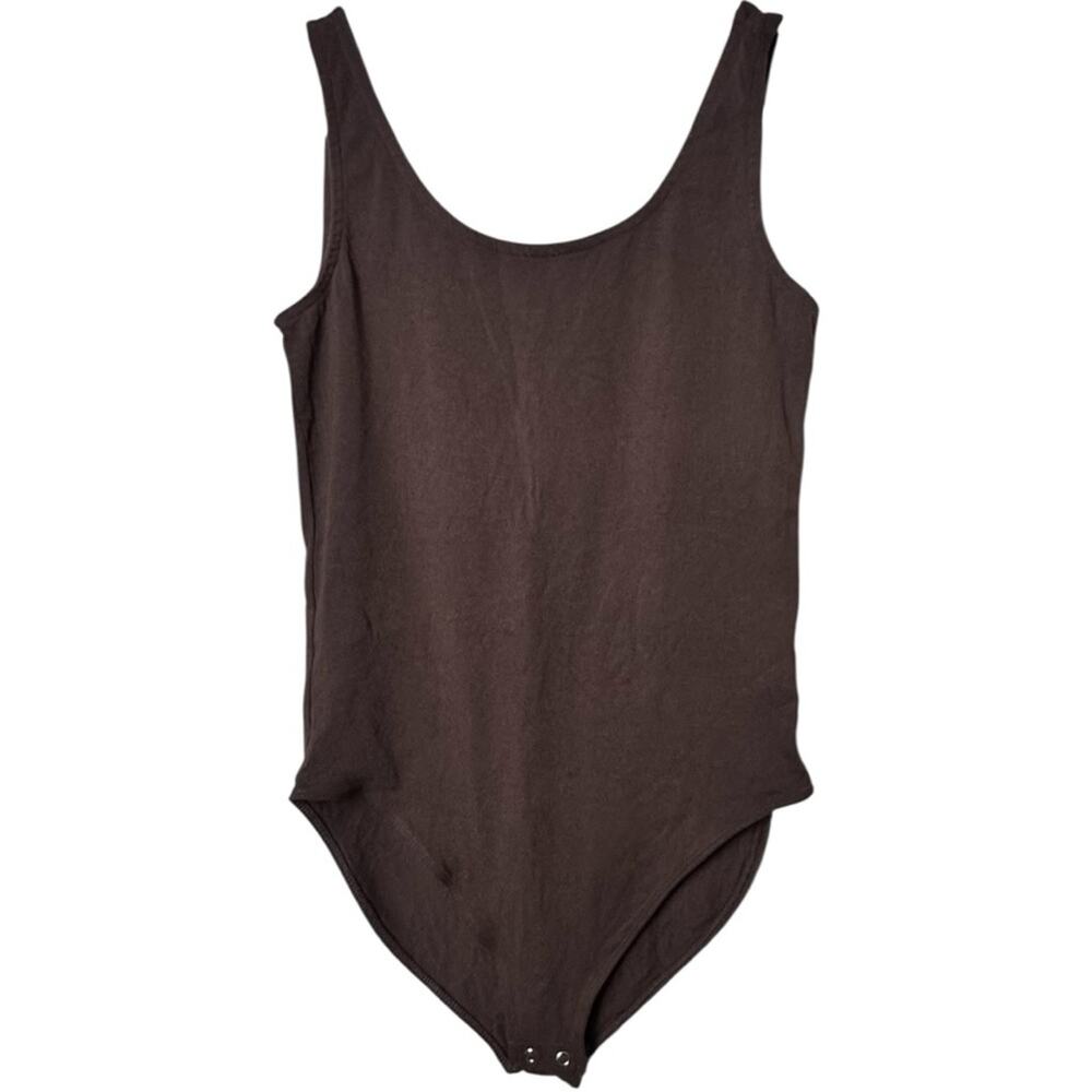 Gap Women's Brown Snap Closure All In One Bodysuit Sz M